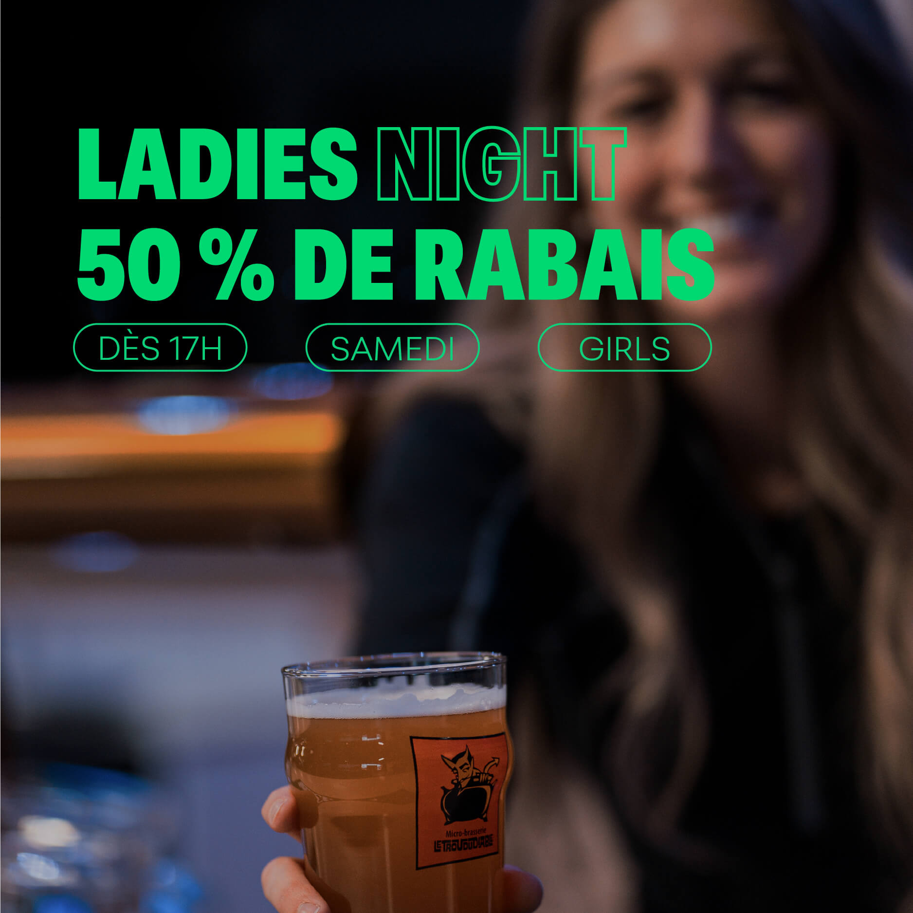 Promo Ladies night 50% de rabais